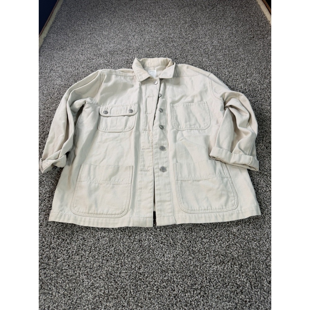Vintage 90s Old Navy Chore Barn Coat Men's Size Large Beige